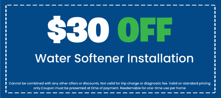  off water softener installation coupon from Your Plumber LLC, highlighting plumbing service discounts.